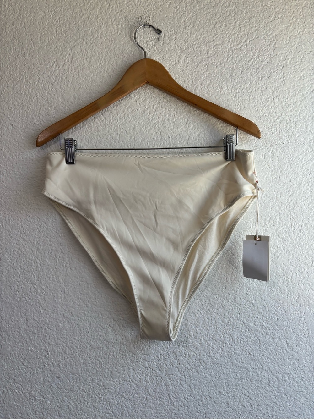 Good American High Waist Ivory Cream Bikini Bottom 2XL New